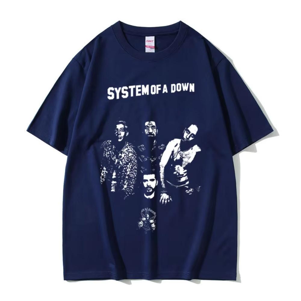 Alternative Metal Rock Band System of A Down Graphic T-shirt Men's Women Clothing Casual Vintage Oversized Short Sleeve T Shirts