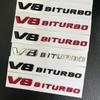 Car 3D Black Logo V8 BITURBO Emblem Car Fender Badge For Mercedes Benz C63 G63 E63 S63 W222 W223 W213 W212 W205 W204 Accessories MU8