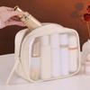 PU Makeup Storage Bag Zipper Wash Pouch Portable Toiletry Organizer  Travel