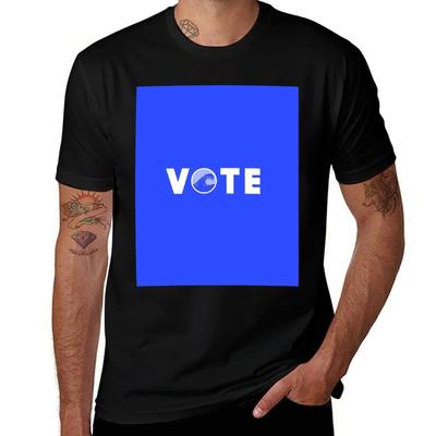 Blue Wave Vote TShirt Plus Size Outdoor Casual Top
