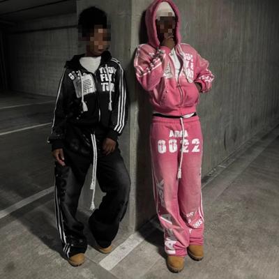 Europäischer und amerikanischer trendiger bedruckter personalisierter Y2K Hip-Hop Herren- und Damen-Kapuzenpullover