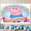 Happy Birthday Peppa Pig Image Backgrounds, Suitable For Boys And Girls Parties, Parties And Birthday Celebration Banners.
