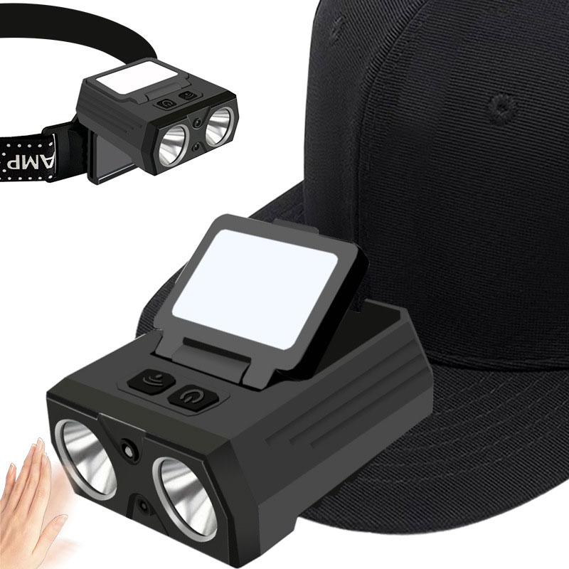 LED Headlamp USB Charging Fishing Cap Clip Induction Light Outdoor Camping Lighting Emergency Work Head Flashlight Cycling Lamp