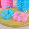 Mini Supermarket Role-Play Tote Basket: 7cm Dollhouse Shopping Basket for Children
