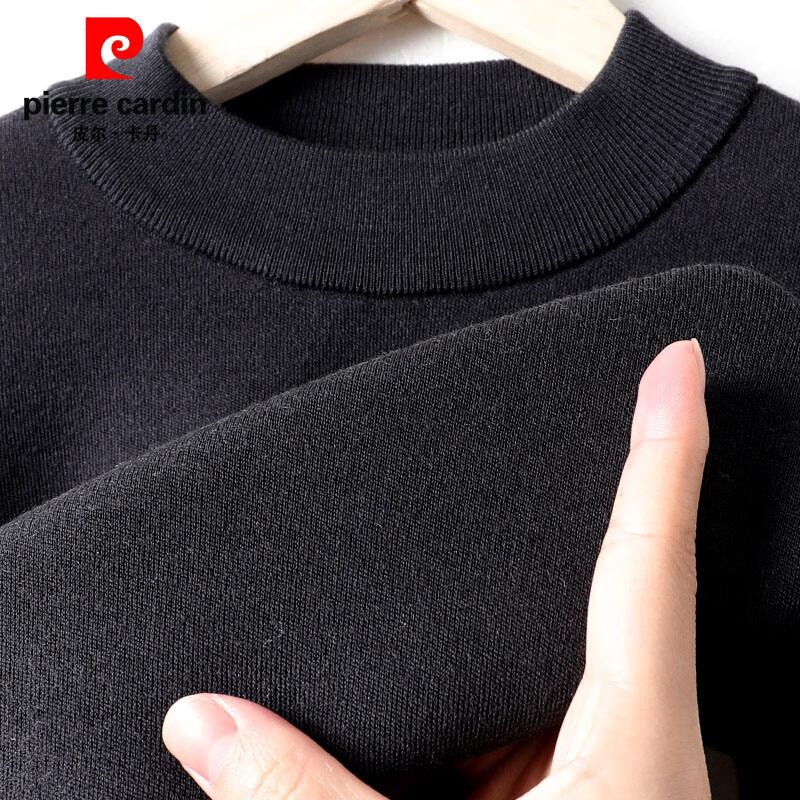 Pierre Cardin Men's 100% Wool Machine Washable Half-Turtleneck Sweater