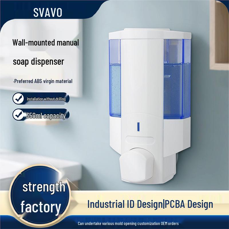 SVAVO 350ml Wall-Mounted Teacup Style Single & Double Head Soap Dispenser