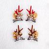 Christmas Reindeer Antler Hair Clips - Cute Bell Accessories for Girls