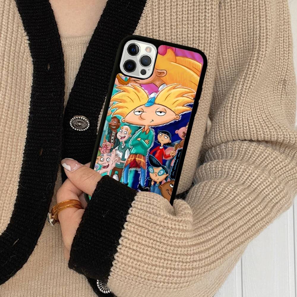 Hey A_Arnolds Cartoon PC+TPU Phone Case For IPhone 17 16 15 14 13 12 11 Pro Max Plus Kawaii Cartoon Cover