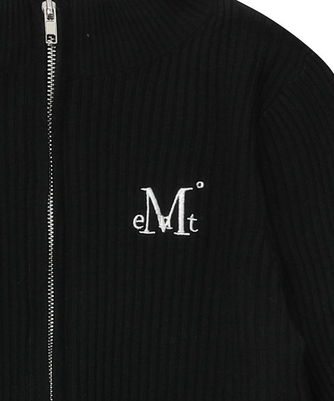 Mucent Orchid Ribbed Crop Knit Zip-Up (7 Colors)