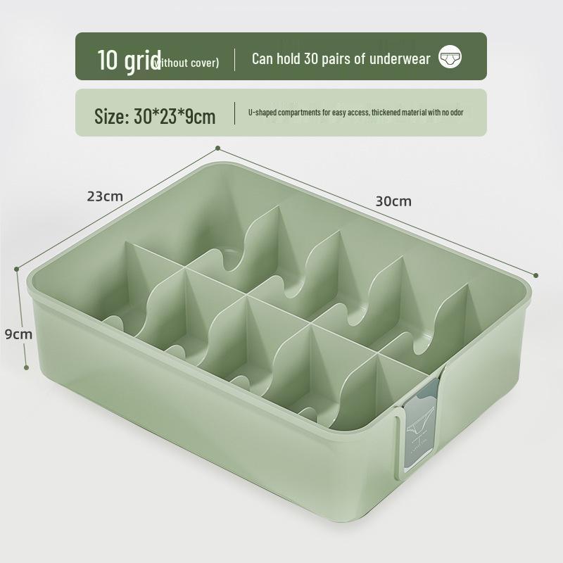 3-in-1 Dustproof Plastic Drawer Organizer for Socks and Underwear