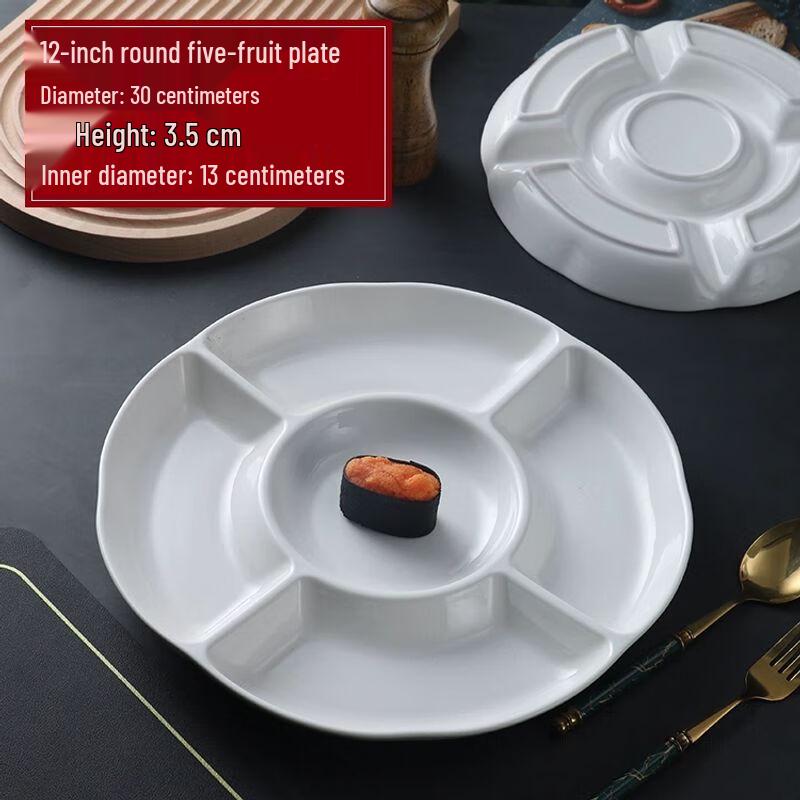 Chinese Style Ceramic Irregular Serving Platter