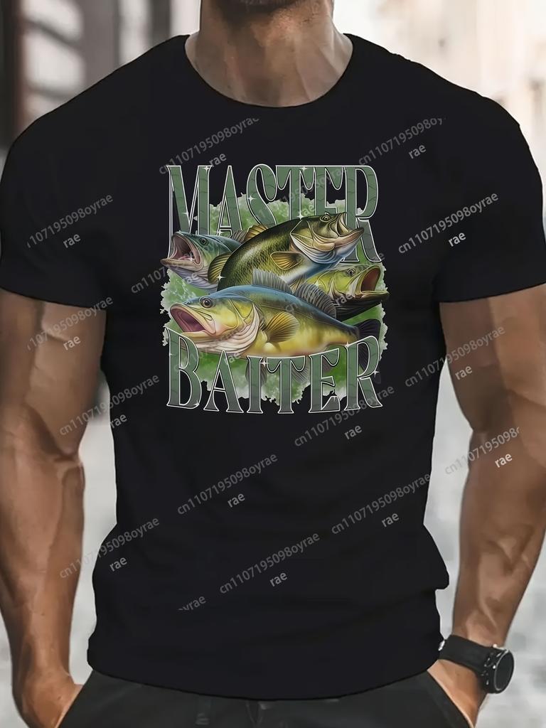 MenS Stylish TShirt Master Baiter T Shirt Funny Shirtfunny Fishing Tshirt Fishing Shirt Men Tshirt Men Clothe