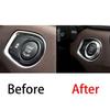 For BMW X2 F39 18- Inner One-Click Startup Button Silver Aluminum Ring Trim