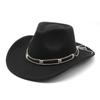 Ethnic Woolen Hat Men'S And Women'S Couple Hats Woolen Western Cowboy Top Hat