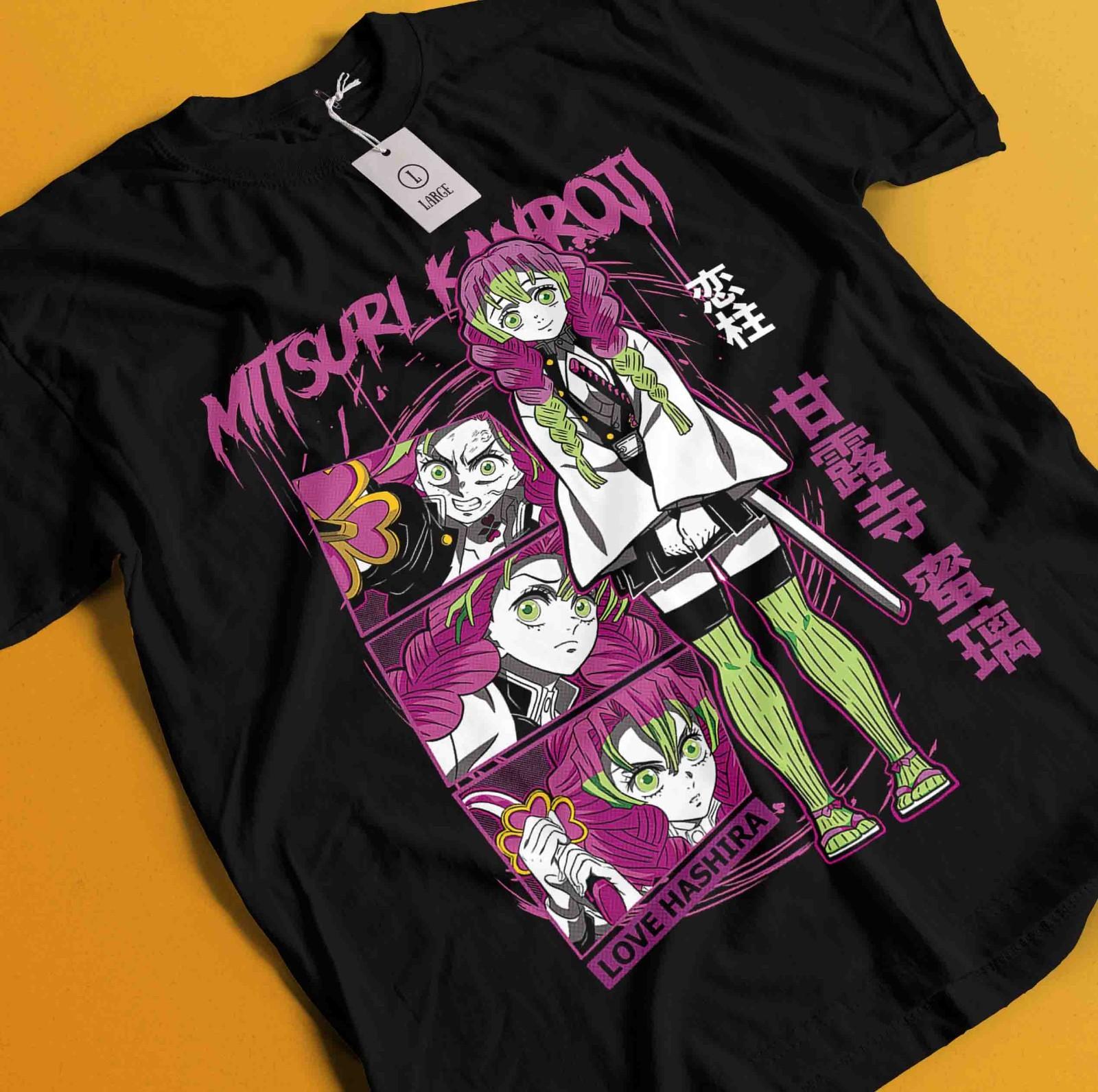 

Demon Slayer Shirt Mitsuri Kanroji Tshirt Zenitsu T-Shirt Mens Womens Tees Top Muzan Tanjiro Doma Tee 4XL