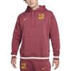 Nike Comfortable Soft Letter Hooded Long Sleeve Football Shirt Men Tops Burgundy FQ3004-661