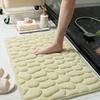 1Pc Pebble Carpets Bathroom Mat Super Soft Toilet Washable
