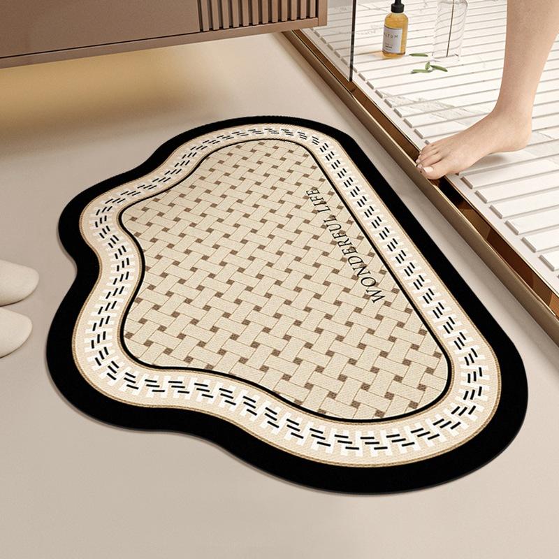 Cloud Bathroom Mat Toilet Soft Diatom Mud Strong Absorbent Foot Mat Toilet Door Non-slip Mat Quick Dry Mat