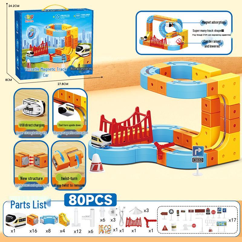 Magic Track Cube: Versatile Magnetic Assembly Toy Car with Free Shipping