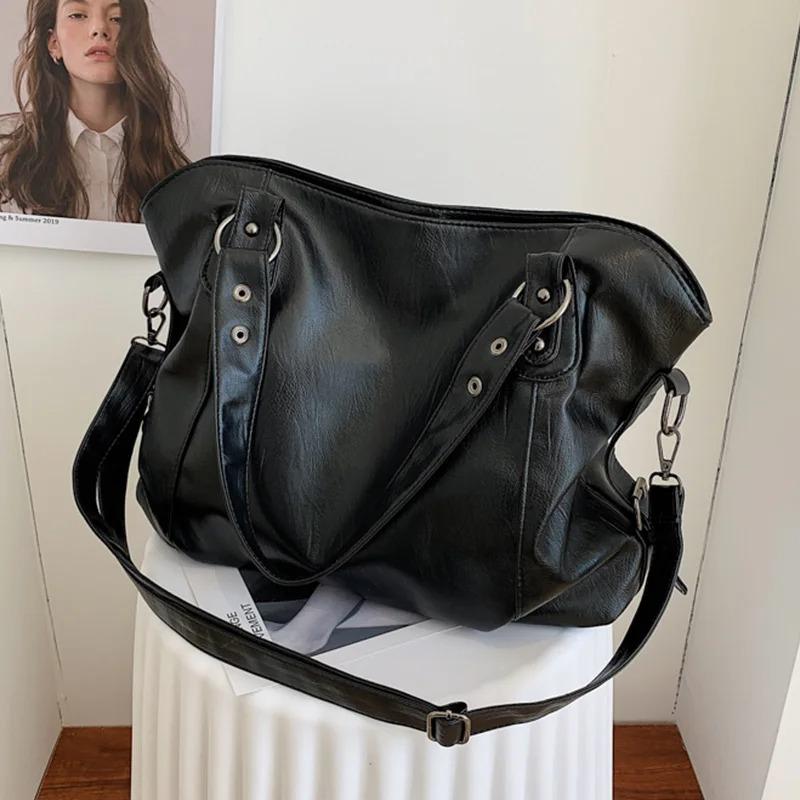 Große Tragetasche für Damen 2025 Neu im Modedesign Hohe Kapazität Leder Schulter-Seitentasche Damen-Shopper Handtaschen Geldbörse