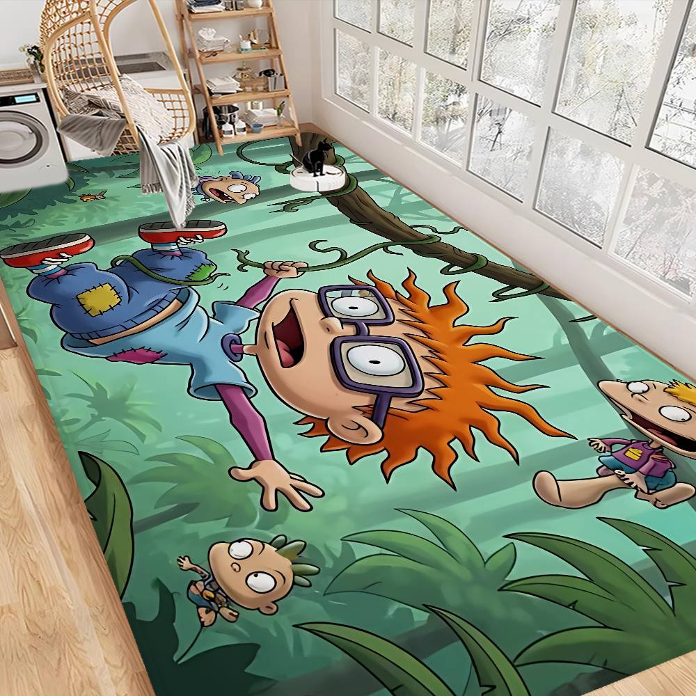 Cartoon Funny R-Rugrats Floor Mat INS Style Soft Bedroom Floor House Laundry Room Mat Anti-skid Household Carpets