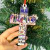 Resin Handpainted Charming Cross Jesus Seven Blessings Festive Hanging Accessory For Holidays