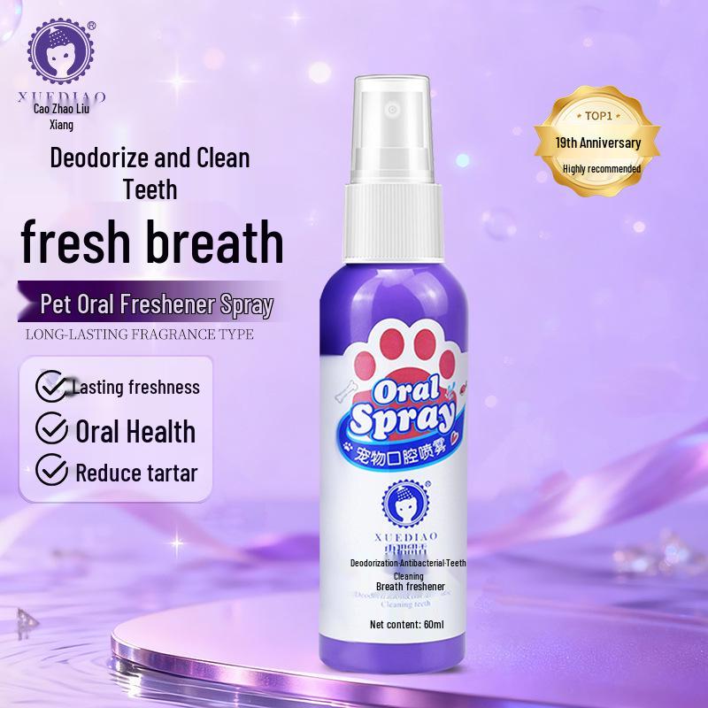 Pet Oral Spray for Fresh Breath - Eliminates Bad Breath in Cats, Dogs & Ferrets
