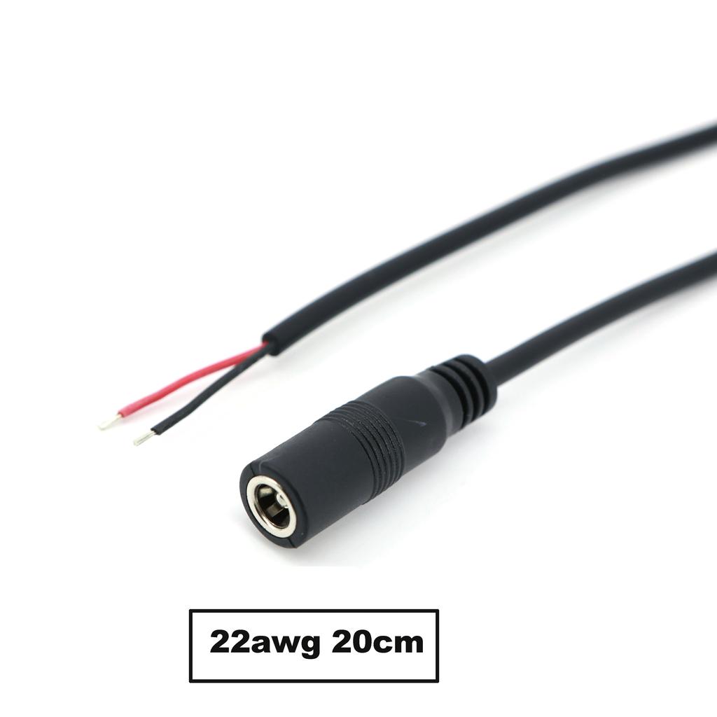 0.2M 0.18M 5.5x2.5MM 2pin DC Male Female 22/20/18/16awg Power Connector Plug Cable Wire Supply Repair Cable 5525 DC5525 Pigtails