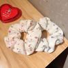2PCS Cute and Sweet Printed Fabric Elastic Hair Rope Hair Hoop Hair Bundle Hair Accessories