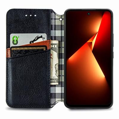 For TECNO Pova 5 4G PU Leather Case Rhombus Imprint Wallet Stand Phone Cover