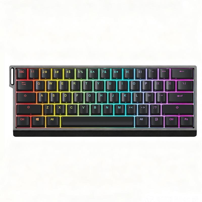 Aluminum Alloy Wired Mechanical Gaming Keyboard with Magnetic Axis and Customizable RGB Lighting