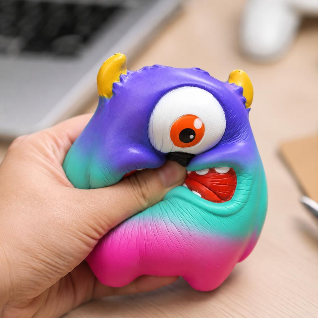 Slow Rebound Single Eye Monster Stress Relief Toy Soft Squishy Squeeze Toy for Anxiety and Focus Relief Durable Material