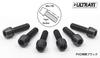 EGWORKS 64 High Strength Titanium Bolts ULTRA-Ti™ M5/18mm for Stem with Washers, Premium Black, Set of 6