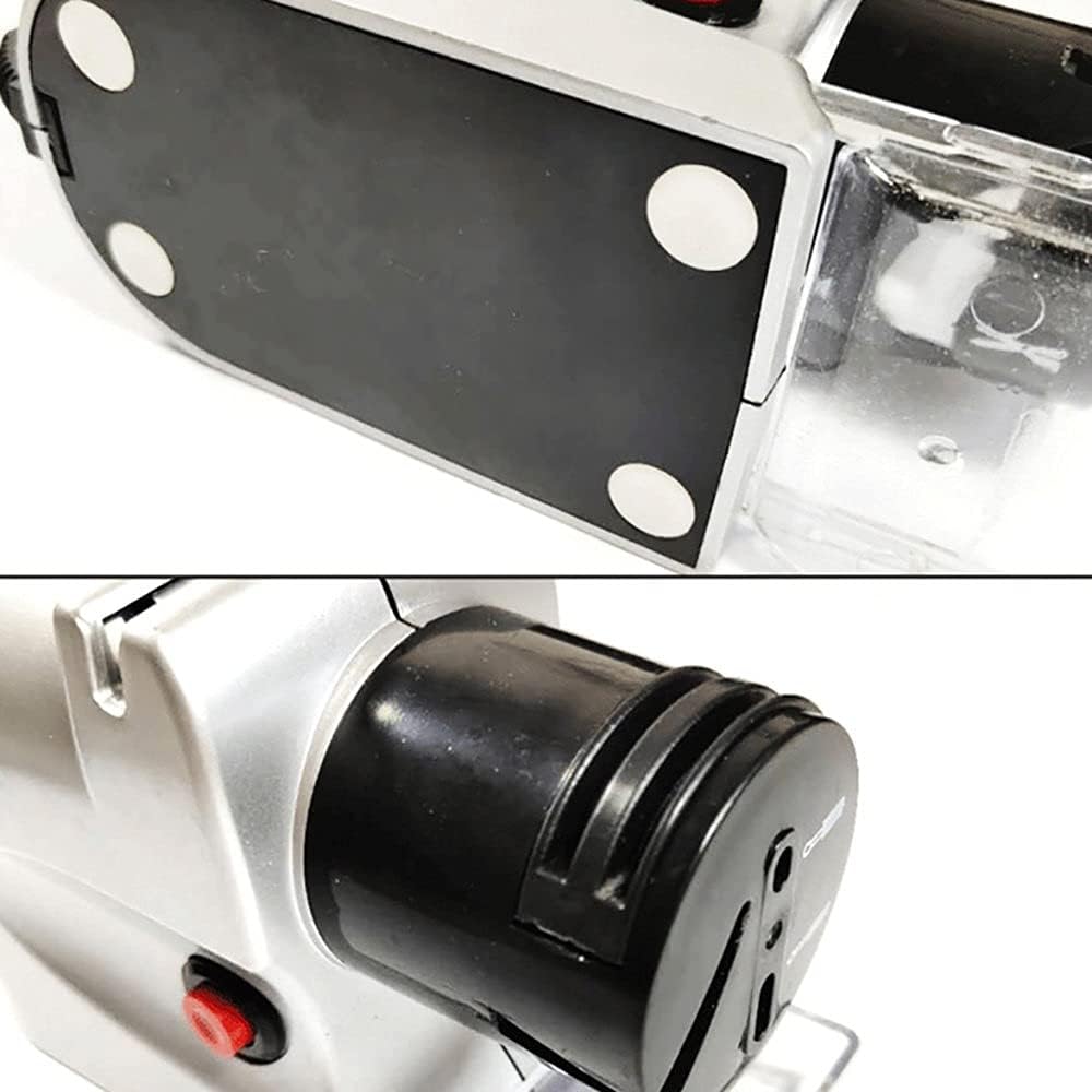 Affilacoltelli da Cucina, Affilacoltelli Elettrico, Può Regolare l'Angolo delle Fessure di Affilatura per Forbici, Base Antiscivolo, Per Ogni Coltello da Chef