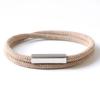 New Design 2 Loop Milan Rope Chain Bracelets for Women Geometric Square Bar Stainless Steel Magnetic Buckle Bracelet Men Jewelry
