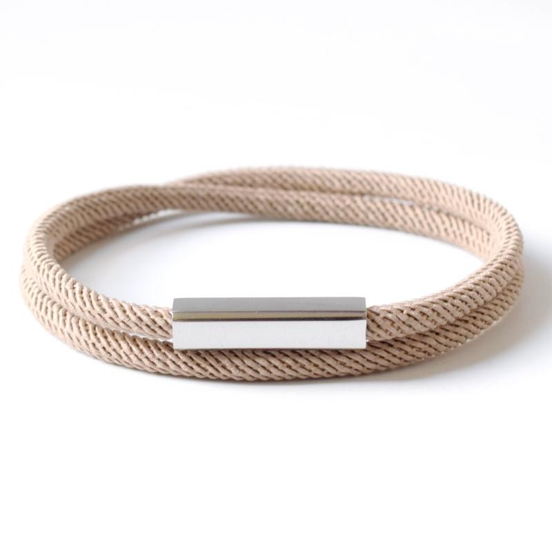 New Design 2 Loop Milan Rope Chain Bracelets for Women Geometric Square Bar Stainless Steel Magnetic Buckle Bracelet Men Jewelry