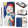 Weihnachts-Lederhülle für Samsung Galaxy A17 A07 A56 A36 A26 A16 A06 A55 A35 A25 A15 A05 S Hülle Flip-Brieftasche Handyhülle Coque