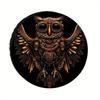 The Steampunk Mechanical Owl Tire Cover Features Eye-Catching Metal Gears And a Flexible Hem for a Wide Fit, Making It an Essential Item for Outdoor A