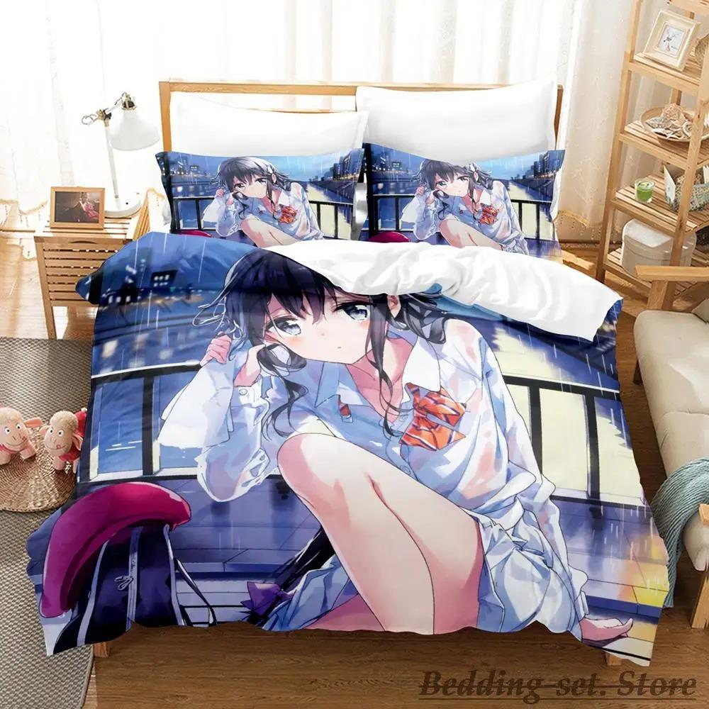 Comfortable Anime Print Bedding Set With Duvet Cover And Pillowcases Single Twin Full Queen King Sizes For Adults And Kids