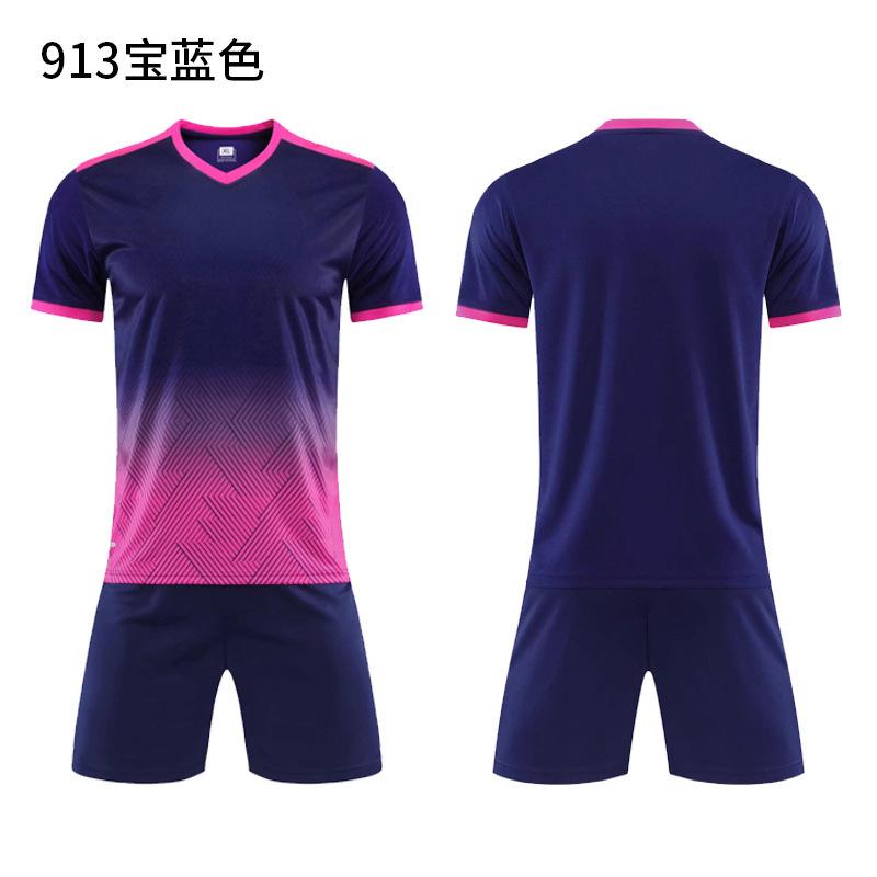 Football Jersey Sports Suit Printed Table Tennis Jersey Men'S Adult Game Training Jersey Children'S Short-Sleeved Jersey Set
