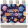 Party Backdrop Astronaut Space Cartoon Flat Planets Cats Inch Cafe Restaurant Photo Background Decor Birthday Party Decor