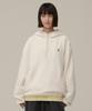 COVERNAT C Logo Fleece Oversized Hoodie Anorak Ivory