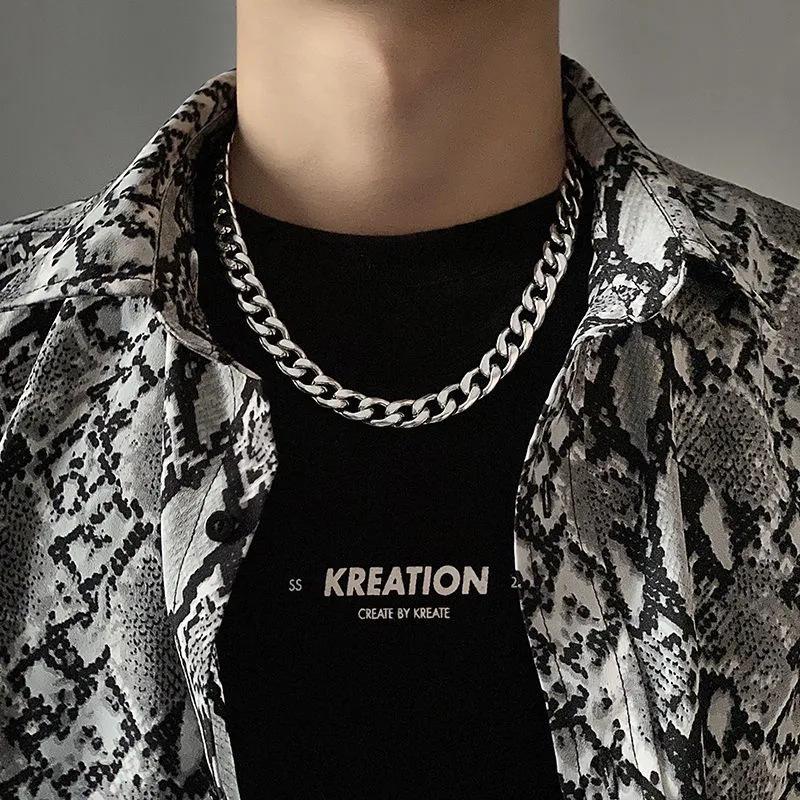 Trendy Men's Clavicle Necklace: Versatile, High-End, Simple Hip Hop Jewelry