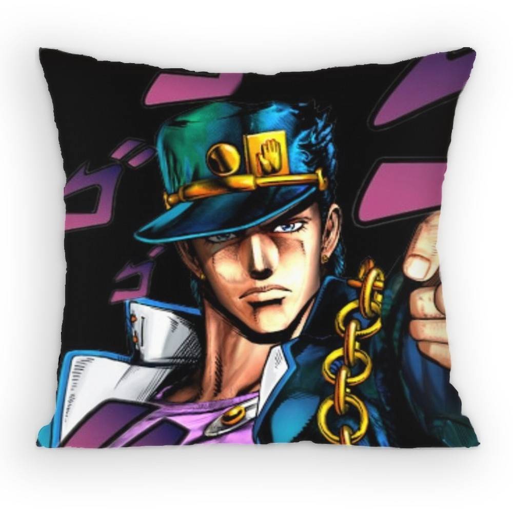 Anime JoJo Kujo Jotaro Pillow Case Sofa Living Room Bedroom Headboard Backrest Cushion Square Cushion Nap Time