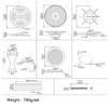 Guitar Resonator Cones Soundhole Screens Tailpiece Bridge Saddles Guitar Hardware Set for Instrument Maintenance