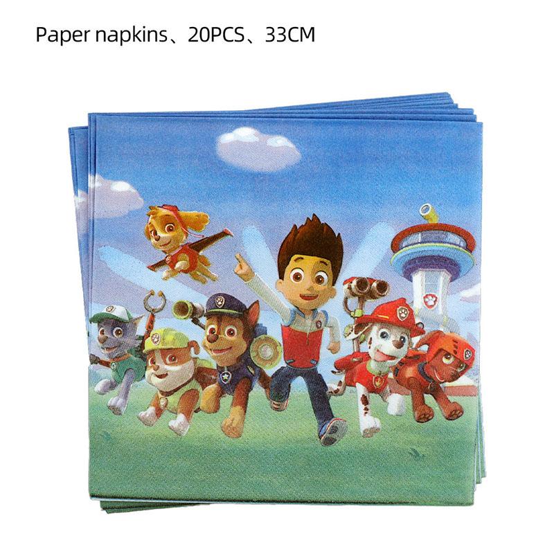 PAW Patrol Birthday Party Decoration New Version Balloon Set Disposable Tableware Kid Event Supplies Banner Backdrop Gift