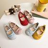 Scarpe stile giovanile Bambine Piccole Suola Morbida Scarpe Principessa Con Fiocco Slip-On Piatte 1-3 Anni