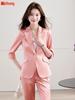 Summer 2026 Women's Professional Thin Suit Set, Faux Acetate, High-End Jacket for Workplace