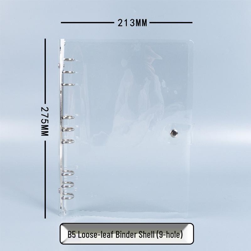 A7/A5/A6/A4/B5 Transparent PVC Planner with Ring Binder and Notebook Cover