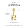 Copper Golden Letter R Charms Fit Original Bracelet Making Gift For Woman Jewelry Diy Fashion Pendant